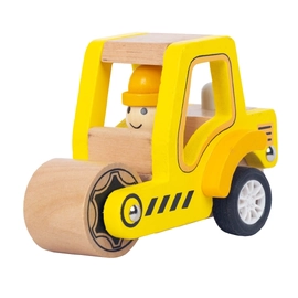 Wooden Pullback Road Roller
