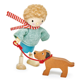 Tender Leaf Mr Goodwood Wooden Doll with Dog