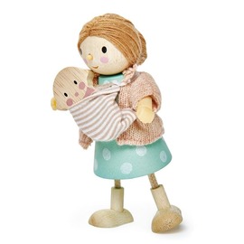 Tender Leaf Mrs Goodwood and the Baby Wooden Doll Set