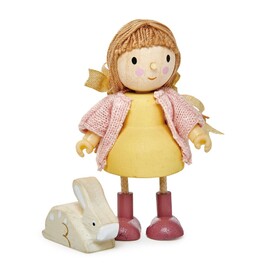 Tender Leaf Amy Goodwood Wooden Doll with Pet Rabbit