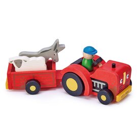 Tender Leaf Toys Wooden Tractor and Trailer