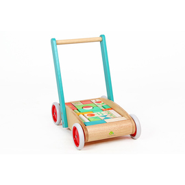 Tender Leaf Baby Block Walker | Wagon with Wooden Blocks