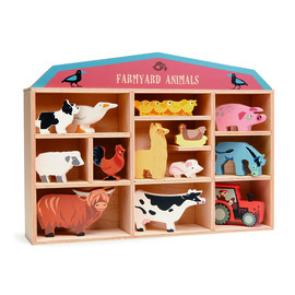 Tender Leaf Farmyard Animals Display Shelf