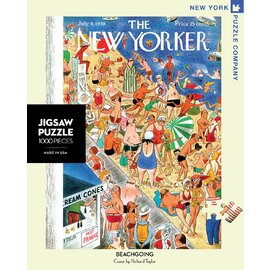 The New York Puzzle Company | The New Yorker Beach Going 1000pc Jigsaw Puzzle