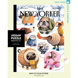The New York Puzzle Company | New Yorker Baby It's Cold Outside 1000pc Jigsaw Puzzle