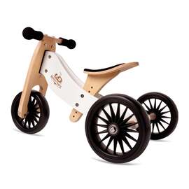 Kinderfeets Tiny Tot PLUS 2 in 1 Tricycle & Balance Bike | WHITE