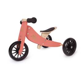 Kinderfeets Tiny Tot 2 in 1 Tricycle & Balance Bike | CORAL