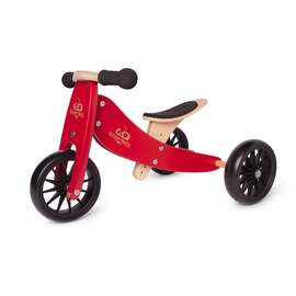 Kinderfeets Tiny Tot 2 in 1 Tricycle & Balance Bike | CHERRY RED