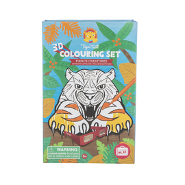 Tiger Tribe 3D Colouring Set - Fierce Creatures