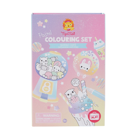 Tiger Tribe Pastel Colouring Set Kawaii Cafe