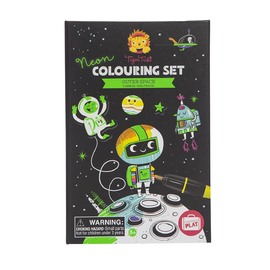 Tiger Tribe Neon Colouring Set - Outer Space