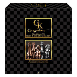 Kasparov Chess Set Grandmaster Silver & Bronze