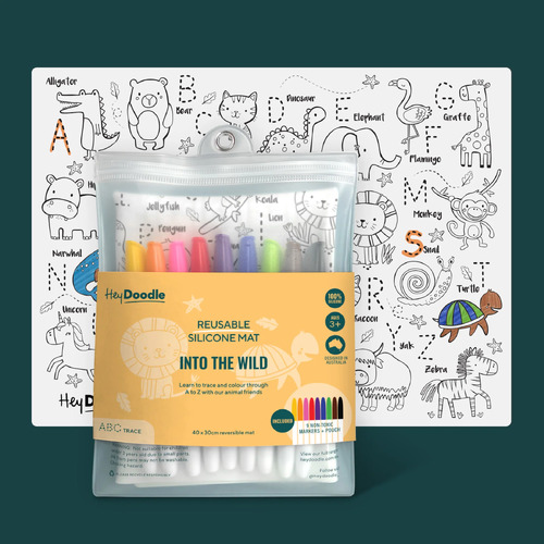 Hey Doodle - ABC Into The Wild Silicone mat