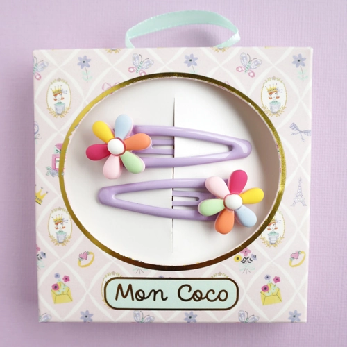 Mon Coco Rainbow Petal - Hair Clips