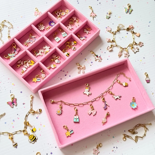 Jewellery Making Charm Bracelet DIY Kit With Alloy Enamel Charms