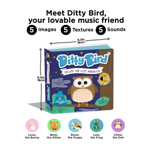 Ditty Bird | Touch The Cute Animals Sound Board Book