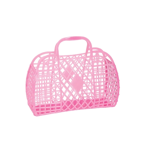 Sun Jellies Retro Basket Small Neon Pink