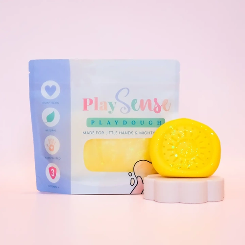 Play Sense Playdough | Bright Yellow | Pineapple Scented 200g