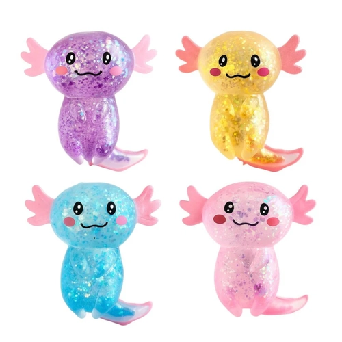 Glitter Axolotl Squish Toy