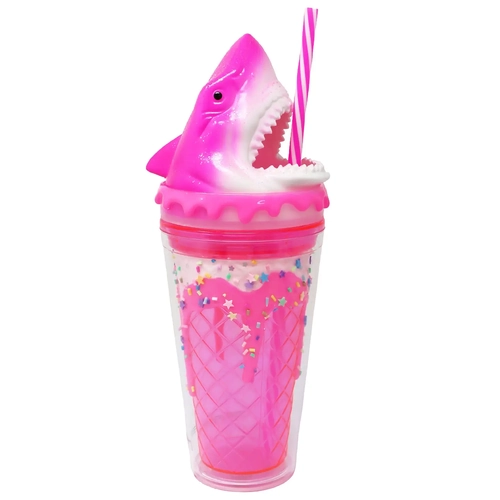 Shark Drinking Cup - Pink