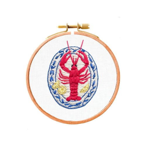Lobster Tin Embroidery Kit 