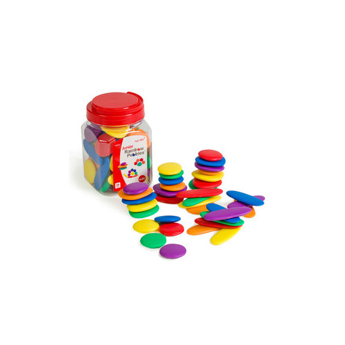 Edx Education Junior Rainbow Pebbles - Jar of 36