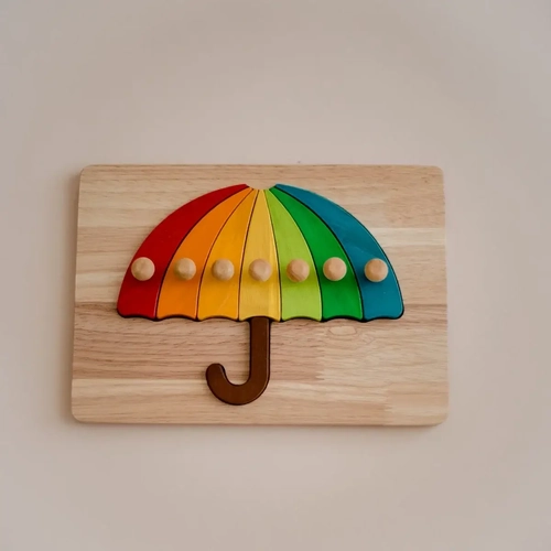 Colourful Umbrella Wooden Puzzle