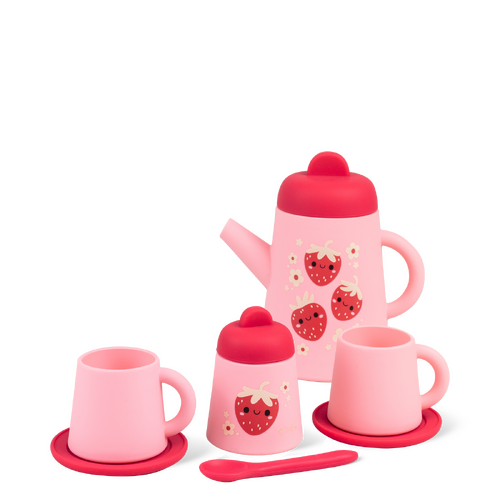 Tiger Tribe Silicone Tea Set - Strawberry Patch
