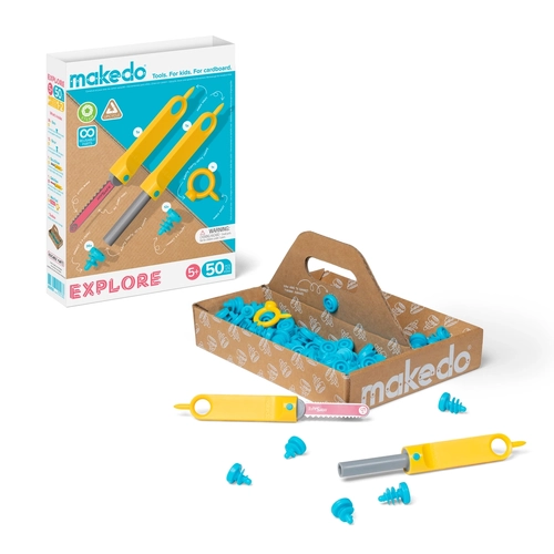 Explore | Makedo Cardboard Construction Kit 1-2 Makers (50pcs)