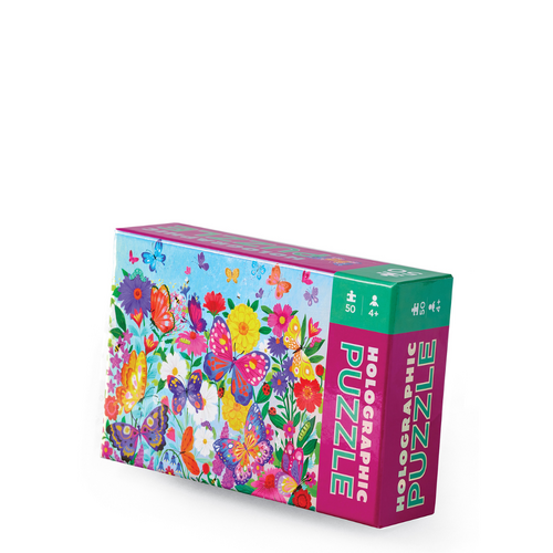 Crocodile Creek - Holographic Puzzle 50pc Butterflies