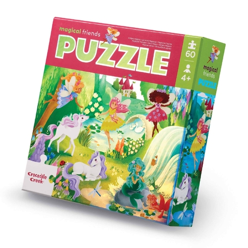Crocodile Creek - Foil Puzzle 60pc Magical Friends