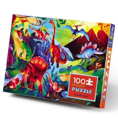 Crocodile Creek - Holographic Puzzle 100pc - Dinosaur World