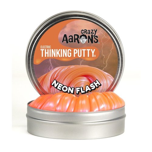 Crazy Aarons Thinking Putty | Neon Flash - Electric Mini Tin