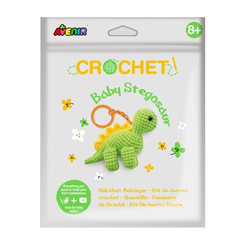Avenir - Crochet Keychain - Baby Stegosaur