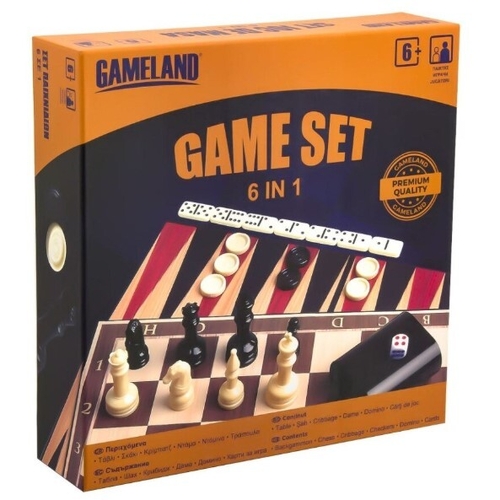Gameland 6 in 1 Board Games
