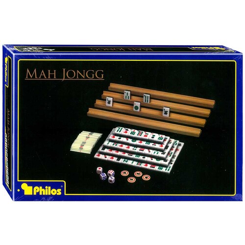 Philos Mah Jongg Game with Wooden Rails