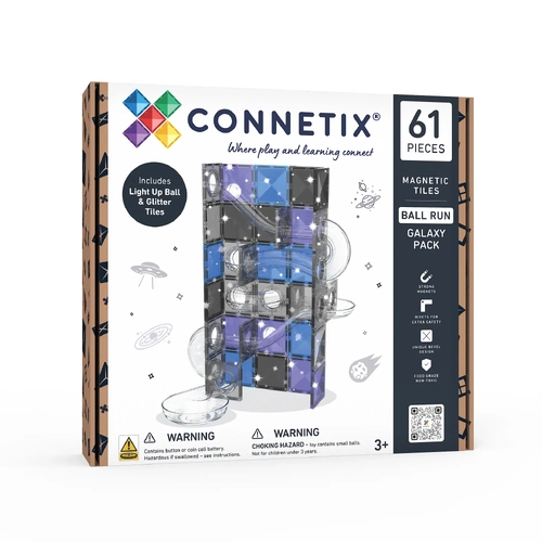 Connetix Tiles Rainbow Ball Run Galaxy pack 61 pc
