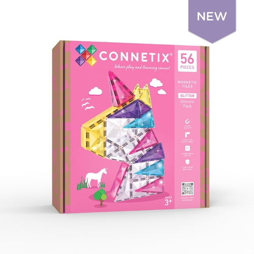 Connetix Glitter Unicorn Pack 56pc