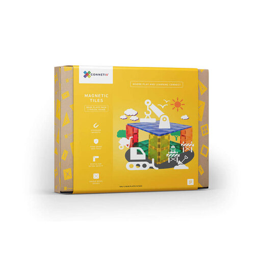 Connetix Tiles Rainbow 2 Piece Base Plate Pack
