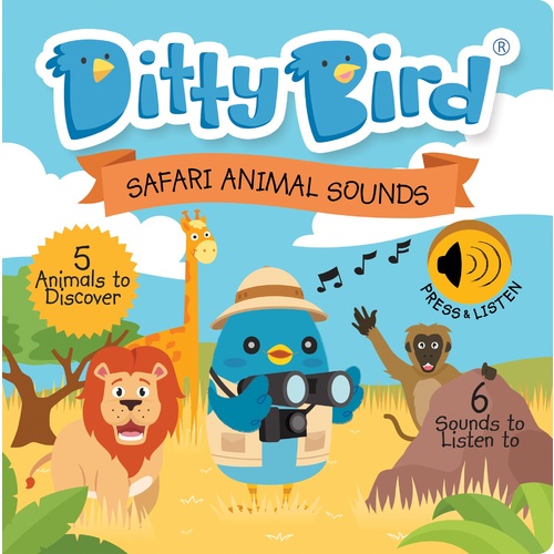 Ditty Bird Safari Animal Sounds Board Book