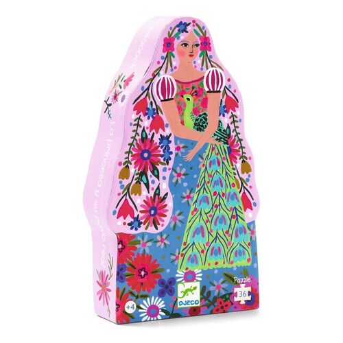 The Princess and Her Peacock 36pc Silhouette Puzzle