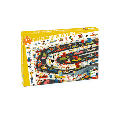 Djeco Car Rally Observation Jigsaw Puzzle 54pc