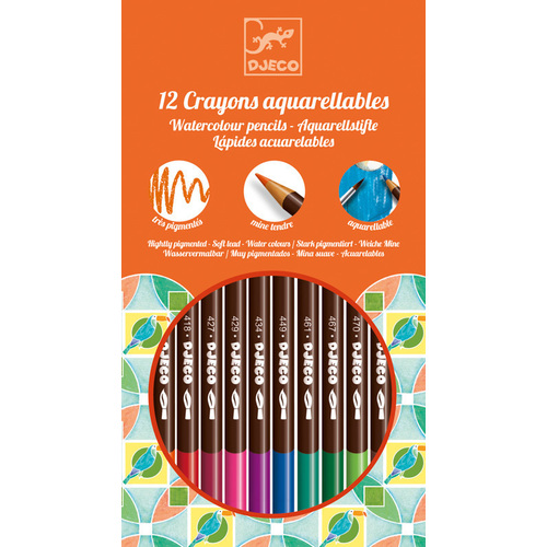 Djeco Watercolour Pencils | 12 Pack