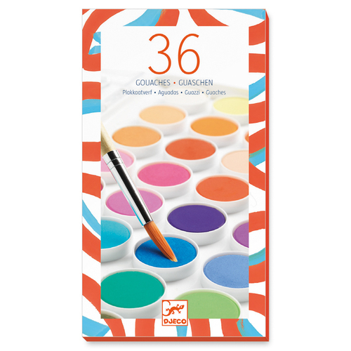 Djeco Gouaches Colour Paints 36pc Set