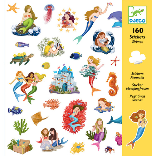 Djeco Mermaids Stickers | 160 piece set