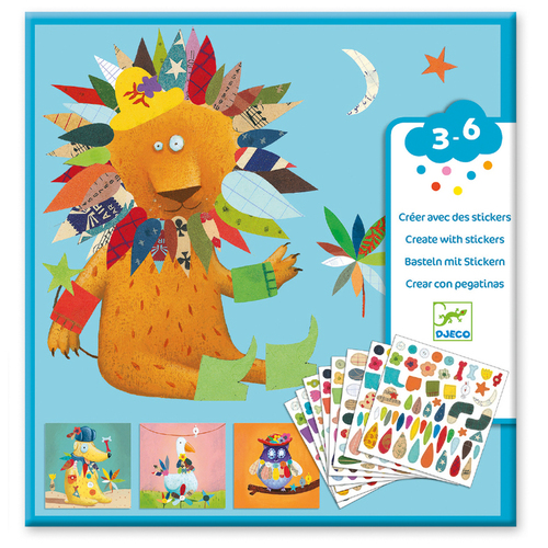 Djeco Create Animals Stickers