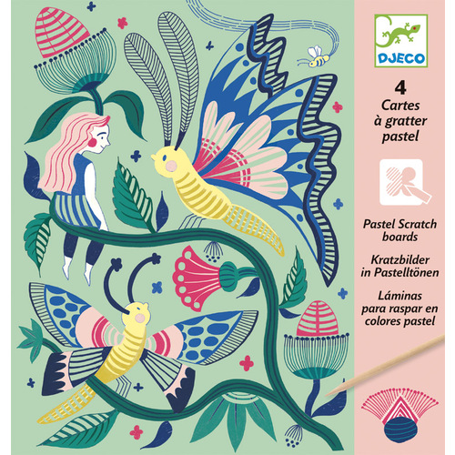 Djeco Fantasy Garden Theme Scratch Boards