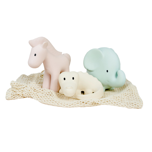 Tikiri Rubber Marshmallow Animal Set