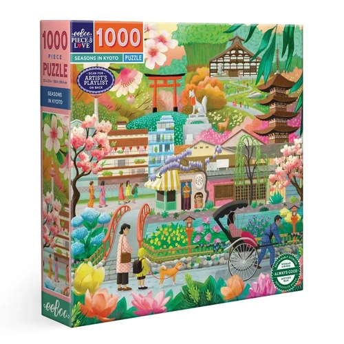 eeBoo Seasons In Kyoto 1000pc Jigsaw Puzzle