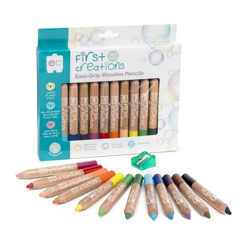 Educational Colours - Easi-Grip Wooden Pencils Packet of 12
